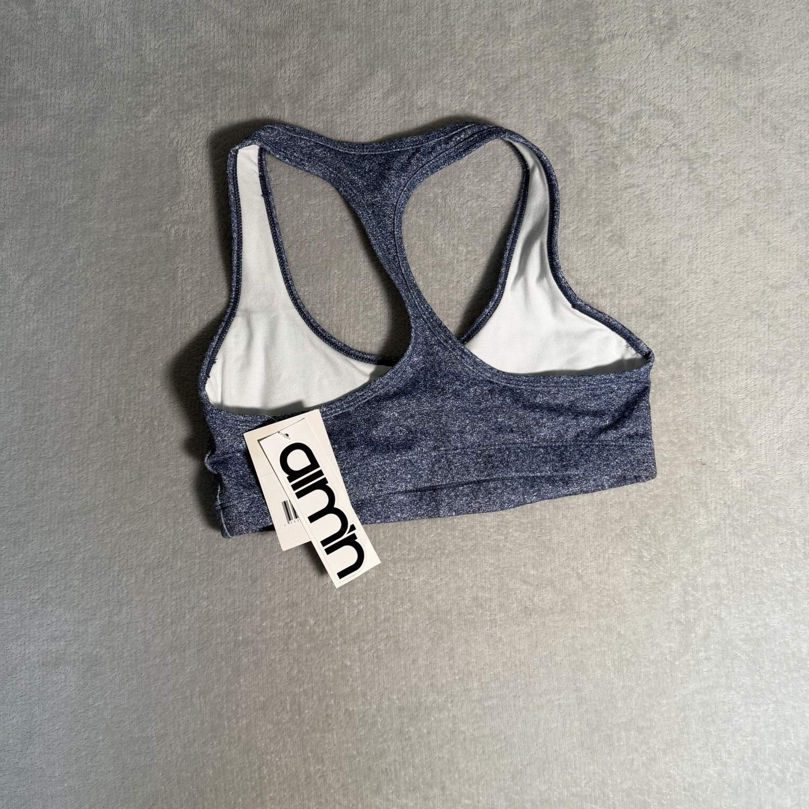 Aim'n Logo Womens Sport Bra Blue And White Size Small — image 2 of 5